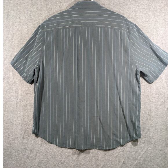 Tony Hawk Dark Grey‎ Striped Button Up Skater Shirt Mens Size XL - Picture 2 of 9